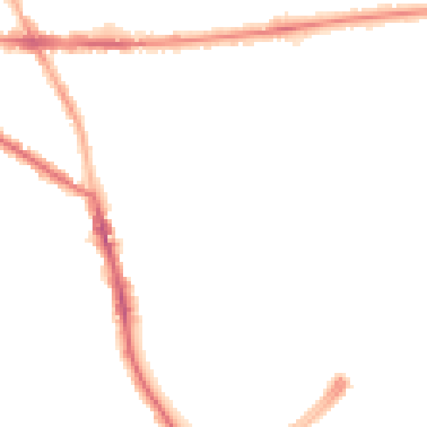 Night-time road noise heatmap for M21 8XR