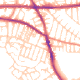 Daytime road noise heatmap for M21 9DH