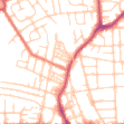 Daytime road noise heatmap for M21 9GL