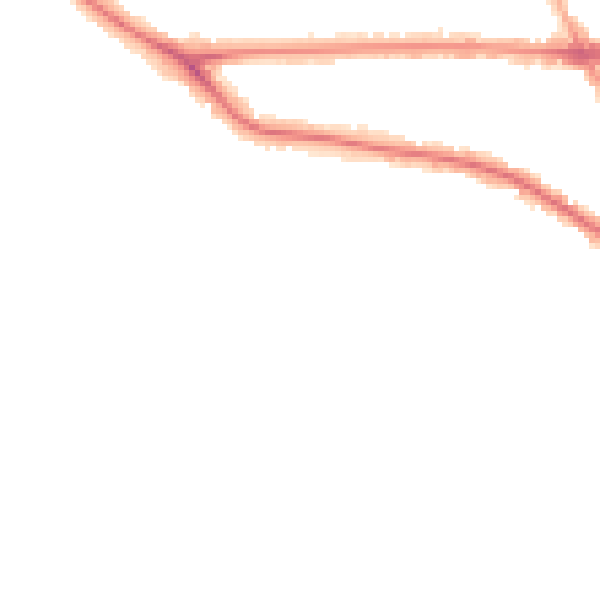 Night-time road noise heatmap for M21 9HY