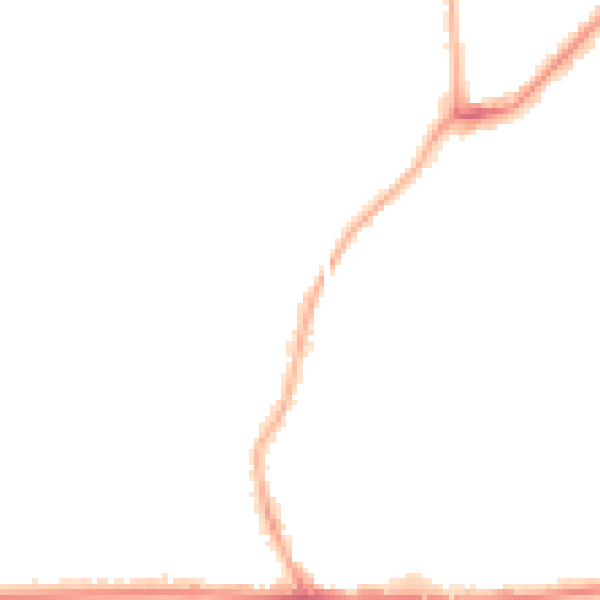 Night-time road noise heatmap for M21 9PG