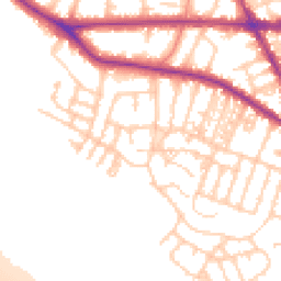 Daytime road noise heatmap for M21 9ST