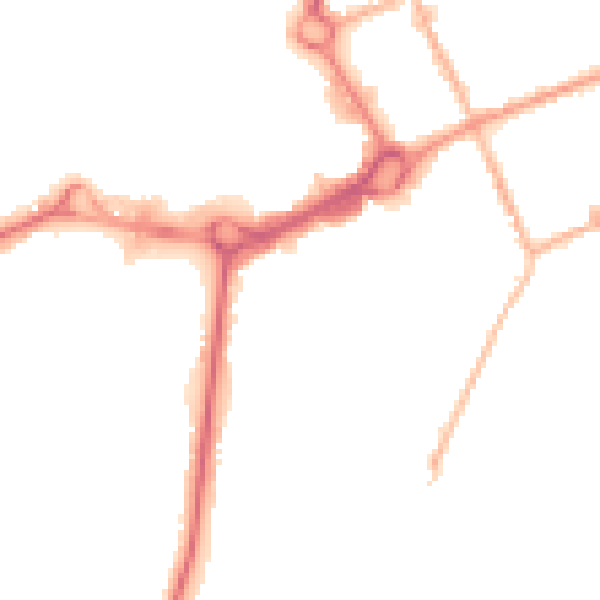 Night-time road noise heatmap for M24 1DF