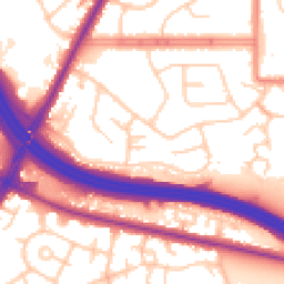 Daytime road noise heatmap for M24 1WU