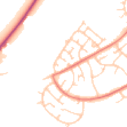 Daytime road noise heatmap for M24 4LL