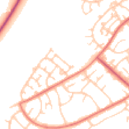 Daytime road noise heatmap for M24 4LY