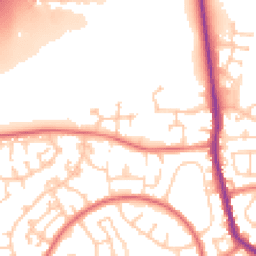 Daytime road noise heatmap for M24 5AQ