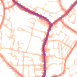 Daytime road noise heatmap for M24 5DF