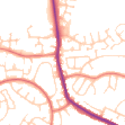 Daytime road noise heatmap for M24 5JE