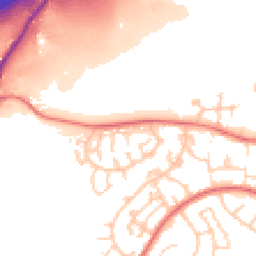 Daytime road noise heatmap for M24 5NB