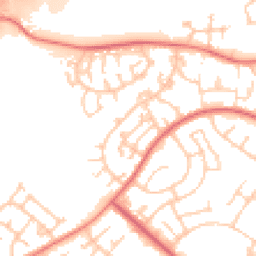 Daytime road noise heatmap for M24 5PW