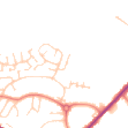 Daytime road noise heatmap for M24 6JN