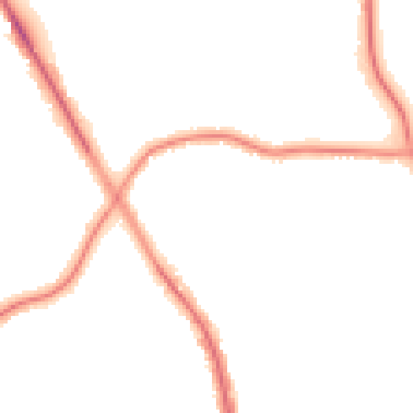 Night-time road noise heatmap for M25 0AH