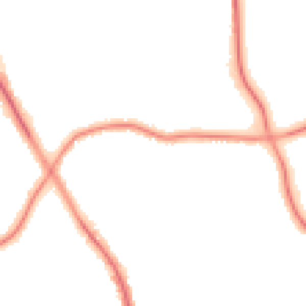 Night-time road noise heatmap for M25 0AL