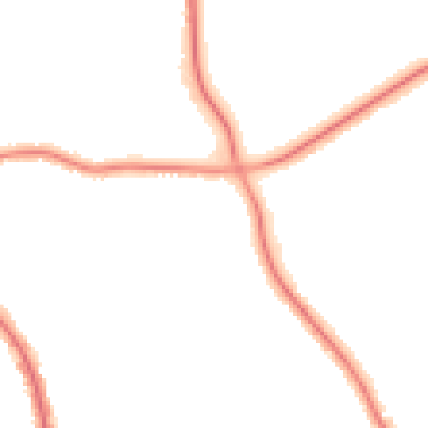 Night-time road noise heatmap for M25 0AT