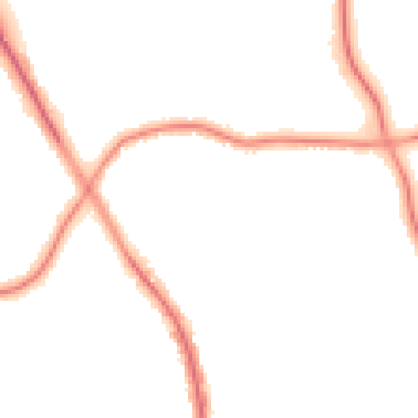 Night-time road noise heatmap for M25 0BJ