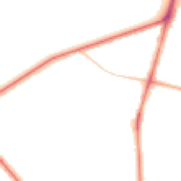 Night-time road noise heatmap for M25 0GB