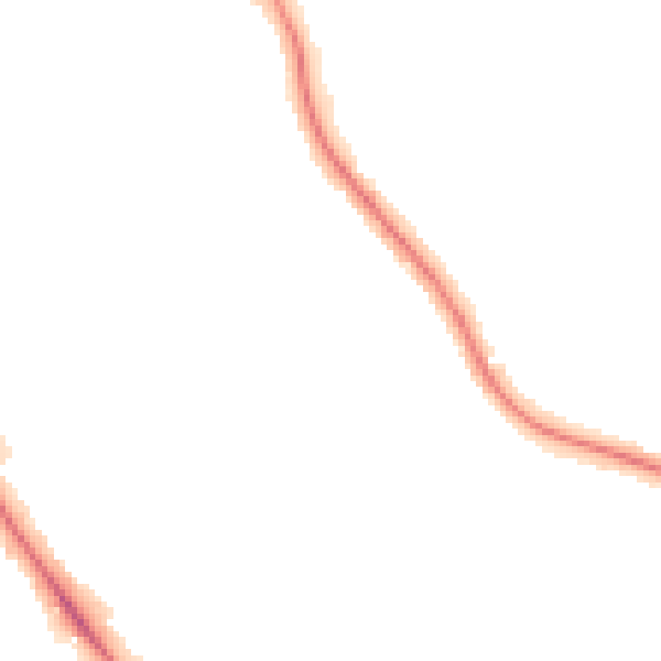 Night-time road noise heatmap for M25 0HB