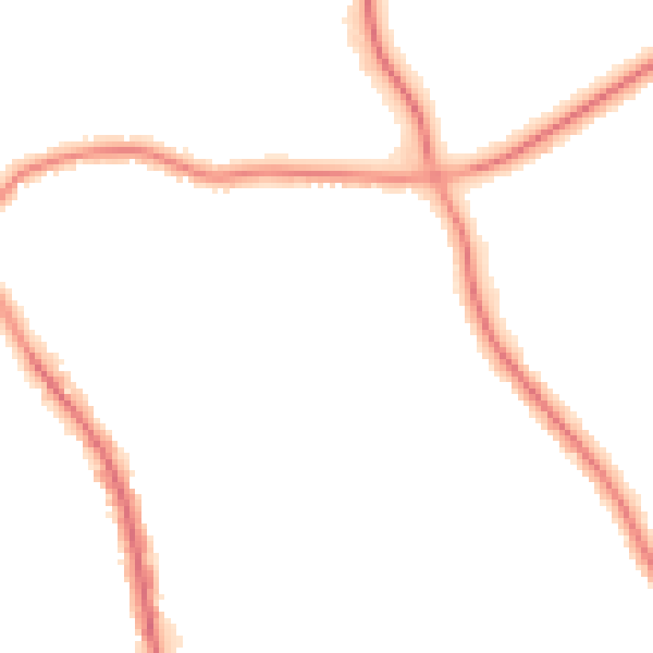 Night-time road noise heatmap for M25 0HY