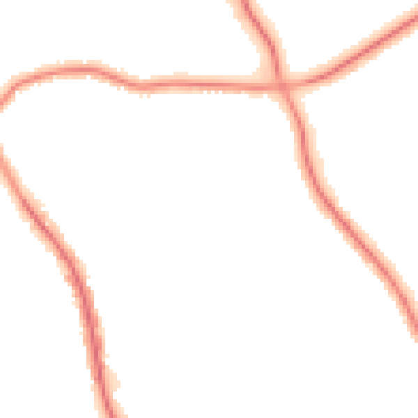 Night-time road noise heatmap for M25 0JY
