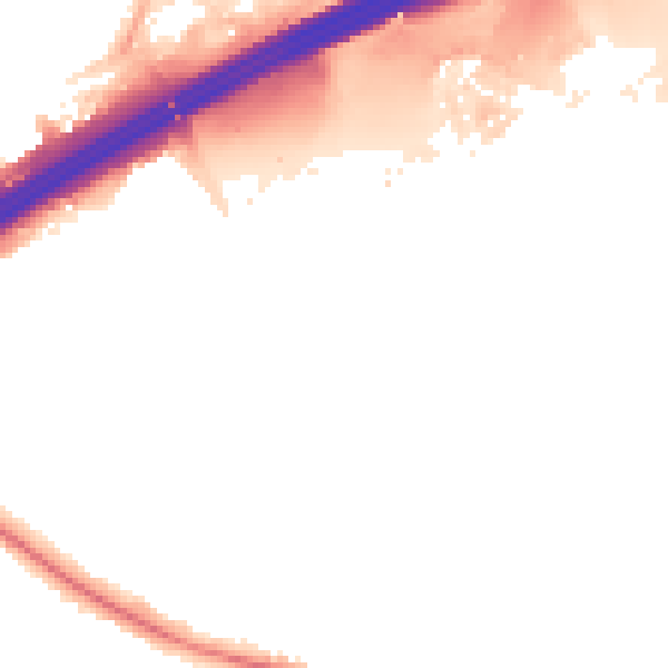Night-time road noise heatmap for M25 2GG