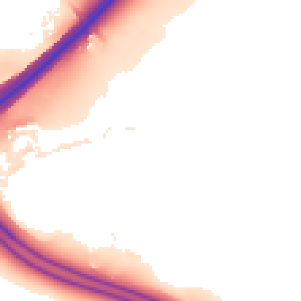 Night-time road noise heatmap for M25 2SE