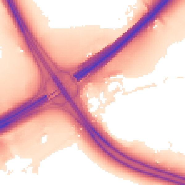 Night-time road noise heatmap for M25 2ST