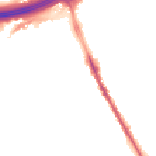 Night-time road noise heatmap for M25 3AE