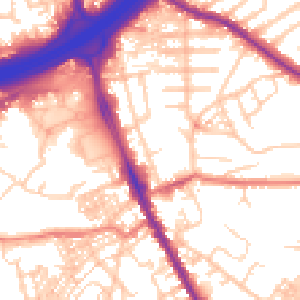 Daytime road noise heatmap for M25 3AW