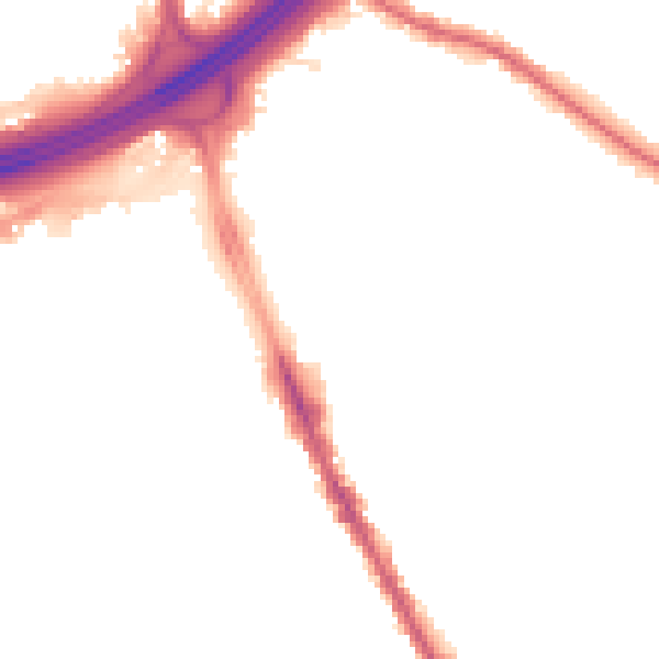 Night-time road noise heatmap for M25 3AW