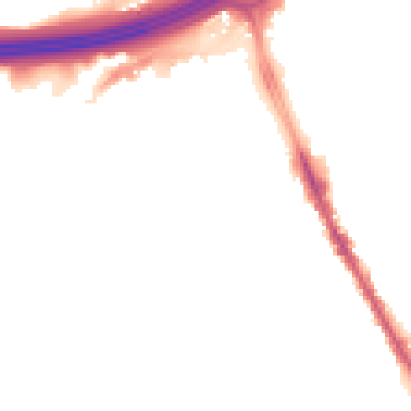 Night-time road noise heatmap for M25 3EU