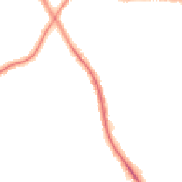 Night-time road noise heatmap for M25 9NE