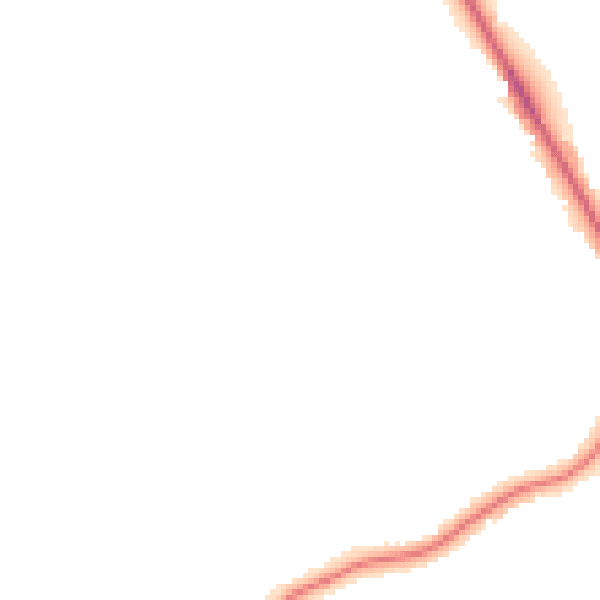 Night-time road noise heatmap for M25 9QT