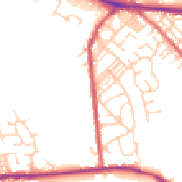 Daytime road noise heatmap for M26 1AG