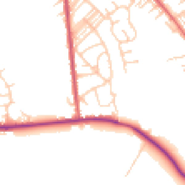 Daytime road noise heatmap for M26 1BR