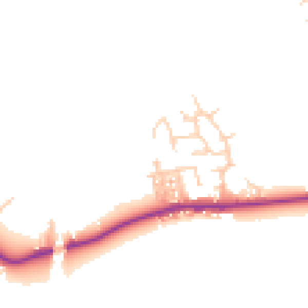 Daytime road noise heatmap for M26 1DD