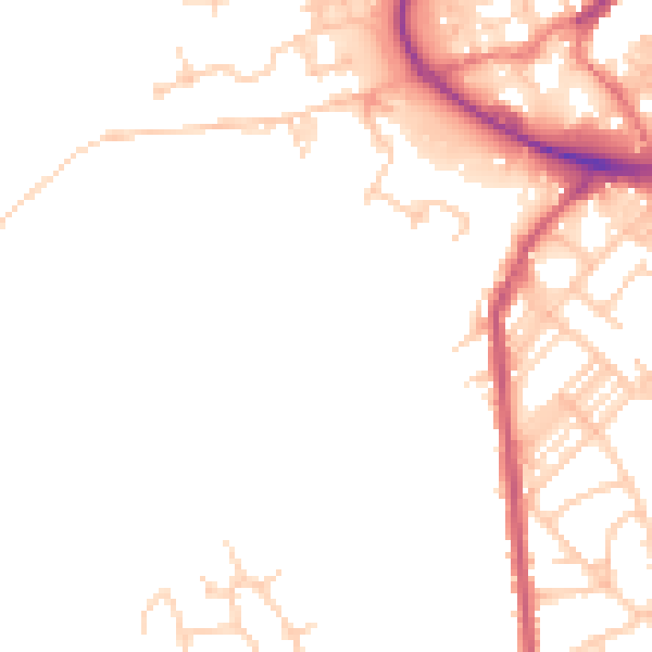 Daytime road noise heatmap for M26 1DH