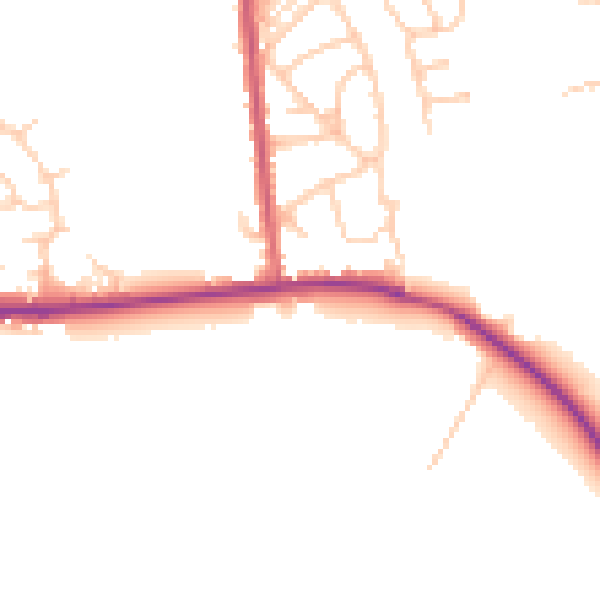 Daytime road noise heatmap for M26 1DL