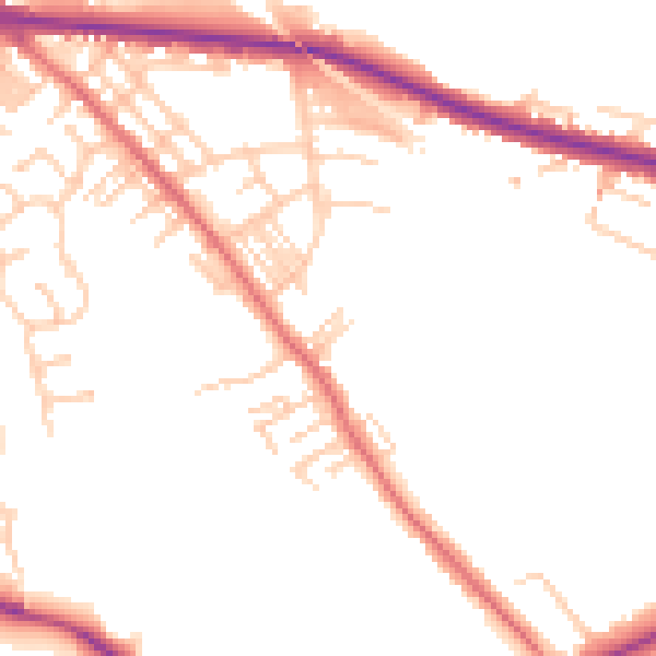 Daytime road noise heatmap for M26 1GH