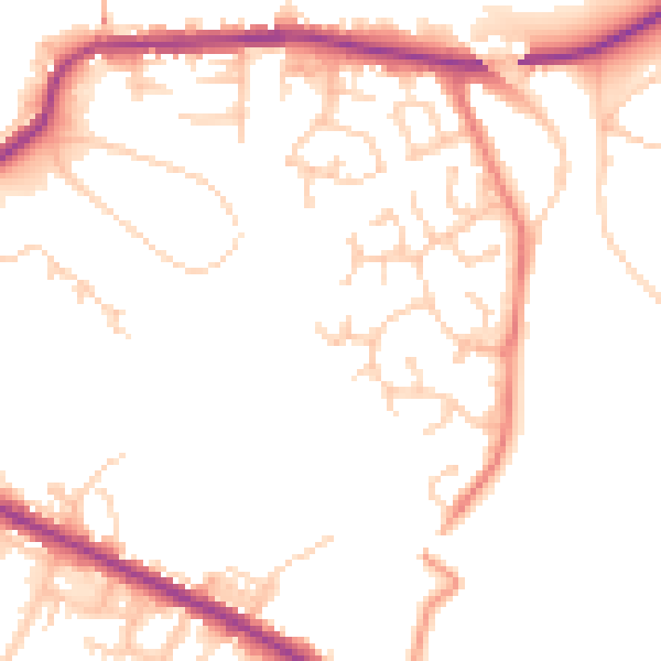 Daytime road noise heatmap for M26 1GR