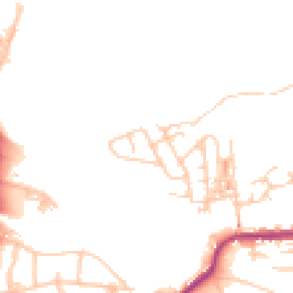 Daytime road noise heatmap for M26 1HN