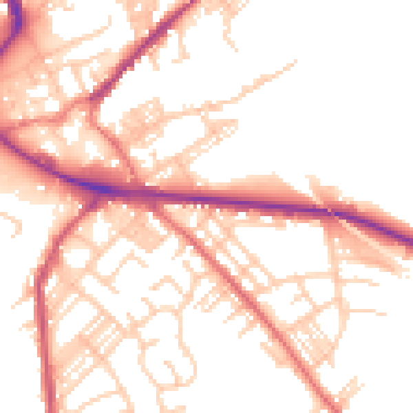 Daytime road noise heatmap for M26 1LS