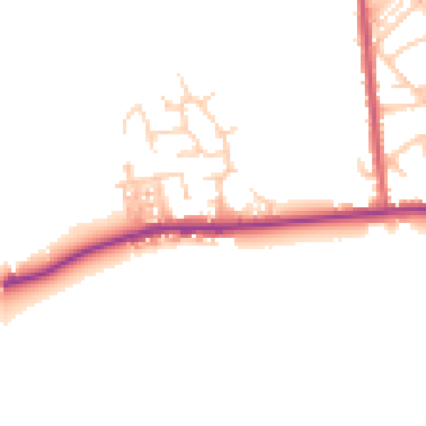 Daytime road noise heatmap for M26 1YP