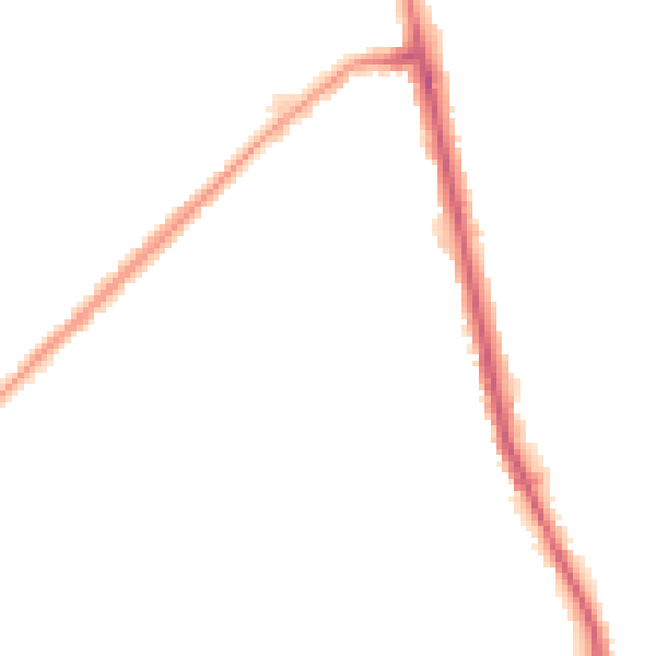 Night-time road noise heatmap for M26 2AG