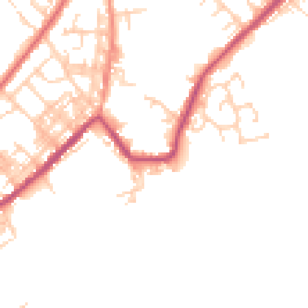 Daytime road noise heatmap for M26 2GB