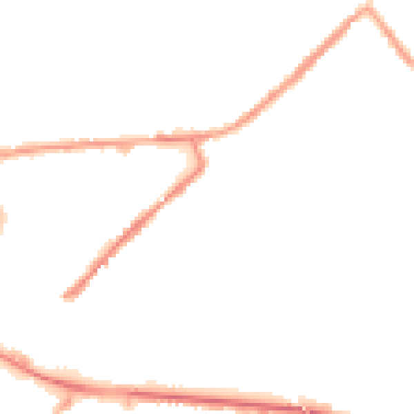 Night-time road noise heatmap for M26 2PQ