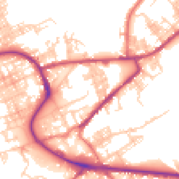 Daytime road noise heatmap for M26 2SF
