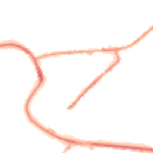 Night-time road noise heatmap for M26 2SF