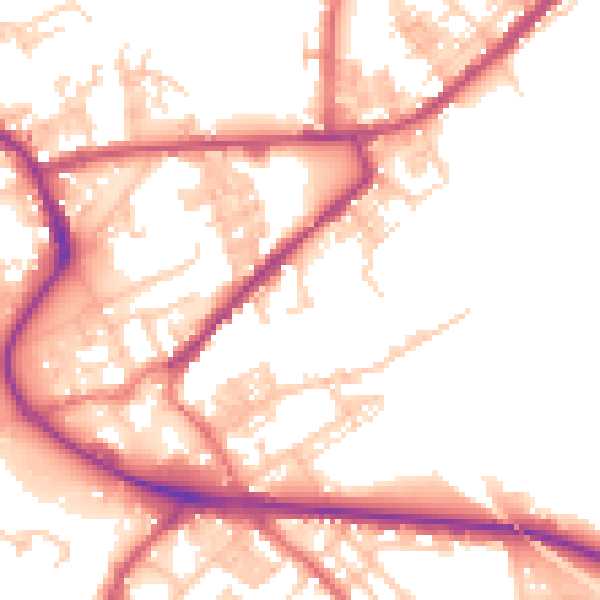Daytime road noise heatmap for M26 2SL