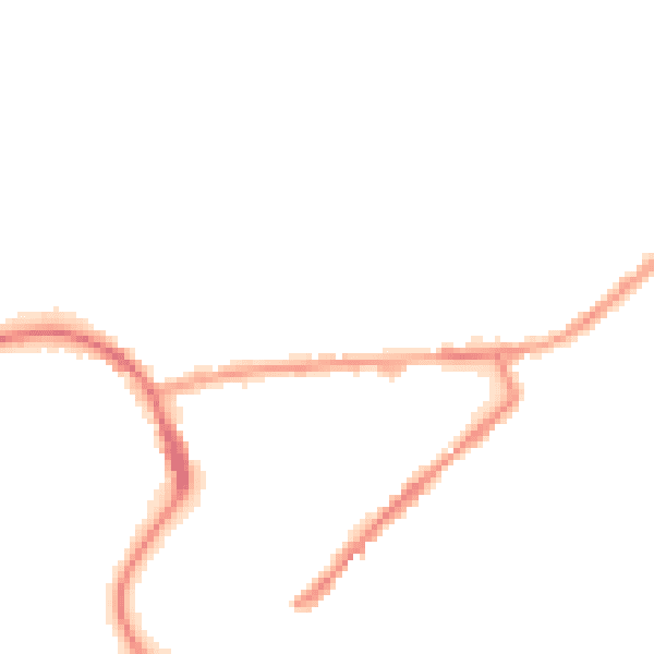 Night-time road noise heatmap for M26 2SS